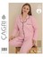 Çağrı Kadın Battal Kışlık Süet Uzun Kollu Önü Düğmeli Pijama Takımı 42534 1