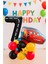 Cars Arabalar Şimşek Mcqueen Yarış Arabası Konsept 1 Yaş Balon Set Cars Arabalar Doğum Günü Seti 1