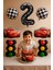 2 Yaş Cars Arabalar Şimşek Mcqueen Yarış Arabası Konsept Balon Set Trafik Temalı Doğum Günü Seti 1