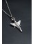 F4 Phantom Uçak Gümüş Kaplama Unisex Düz Zincir Kolye Kod 865 1