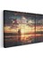 Şehir Manzarası - Altın Işıklı Terminal Anime Kanvas Tablo 3
