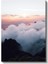 Bulutların Üstünde - Pembe Gökyüzünde Dağ Zirveleri Kanvas Tablo 2