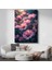 Pembe Kozmos - Gün Batımı Işığında Çiçek Bahçesi Kanvas Tablo 1