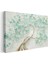 Altın Ağaç - Mint Yeşili Çiçeklerle Süslenmiş Dekoratif Tasarım Kanvas Tablo 3