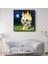Minecraft - Skull On Fire Piksel Kanvas Tablo 1