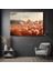 Pamuk Otu Vadisi - Gün Batımında Altın Renkli Dağ Silüetleri Kanvas Tablo 1