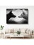 Karşılaşma - Ay Işığında Siyah ve Beyaz Kurt Portresi Kanvas Tablo 1