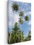 Palmiye Cenneti - Gökyüzüne Uzanan Yeşil Siluetler Kanvas Tablo 3
