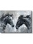 Siyah Beyaz Buluşma - Modern Tarzda At Başları Kanvas Tablo 2