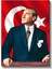Kalpak ve Kravatlı Atatürk - Resmi Portre Kanvas Tablo 2