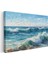 Dalgaların Dansı - Martıların Eşlik Ettiği Köpüklü Deniz Kanvas Tablo 3