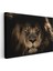 Aslan Yüzü - Karanlıkta Parlayan Gözlü Ormanlar Kralı Kanvas Tablo 3