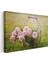 Pembe Güller - Vintage Tel Sepette Buket Kanvas Tablo 3