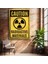 Caution Radioactive Materials - Vintage Uyarı Işareti Kanvas Tablo 1