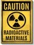 Caution Radioactive Materials - Vintage Uyarı Işareti Kanvas Tablo 2