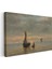 Hendrik Willem Mesdag - Gün Batımında Yelkenliler Kanvas Tablo 3