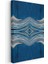 Mavi Simetri - Dalgalı Çizgilerde Okyanus Tonları Kanvas Tablo 3
