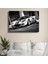 Ford Gt - Siyah Beyaz Çizgili Amerikan Spor Otomobili Kanvas Tablo 1