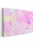 Pastel Akışkan - Pembe Sarı Dalgalı Desenler Kanvas Tablo 3