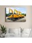 Liugong Ekskavatör Filosu - Sarı Iş Makineleri Dizisi Kanvas Tablo 1