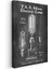 Edison Ampulü - 1880 Ikonik Icat Patent Çizimi Kanvas Tablo 3