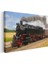 Buharlı Lokomotif - Kırmızı Detaylı Kara Tren Kanvas Tablo 3