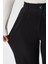 Likra Serisi Flex Bel Lastikli Esnek Siyah Palazzo Pantolon 5
