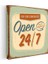 Open 24/7 - Vintage Dükkan Tabelası Kanvas Tablo 3