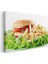 Klasik Hamburger - Patates Kızartması Eşliğinde Kanvas Tablo 3