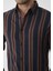 Uzun Kollu Slim Fit Çizgili Erkek Gömlek 3