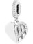 Melek Kanadı ve Kalp Charm | 925 Ayar Gümüş 1