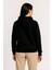 Üç Iplik Kapüşonlu Tam Fermuarlı Kanguru Çepli Sweatshirt Hoodie - Siyah 4