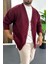 Erkek Düğmeli Rahat Kesim Hırka Bordo EDW416 2
