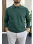 Erkek Açık Yaka Normal Kalıp Kazak Yeşil EDW412 1