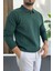 Erkek Açık Yaka Normal Kalıp Kazak Yeşil EDW412 2