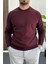Erkek Bisiklet Yaka Normal Kalıp Kazak Bordo EDW410 1