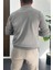 Erkek Çizgi Desenli Normal Kalıp Kazak Gri EDW422 3