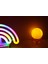 Sevimli Renkli Neon Gökkuşağı ve 3D Küre, Pil Kablo'lu Gece Lambası Çocuk Oda Parti Dekorasyon 4