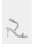 The Analia Kadın Metalik Gümüş Çiçekli Sandalet 1