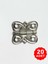 Eko Menteşe 20 Adet Nikel 20x18 mm Kutu ve Sandık Menteşesi Hobi Maket 4