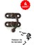 KÜÇÜK YAY GÖZÜ KANCALI KİLİT OKSİT 4 ADET KUTU SANDIK VE KAPAK KLİPSİ 20X24 MM 4