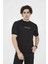 Unisex Bisiklet Yaka Slim Fit T-Shirt- Siyah 1