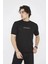 Unisex Bisiklet Yaka Slim Fit T-Shirt- Siyah 2
