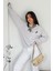 Kadın Dekoratif Yakalı Likralı Sweatshirt – Konforlu & Karakterli Stil 7