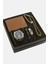 Kayışlı Kol Saati Tesbih Bileklik ve Cüzdan Kutulu Set 1
