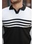 Erkek Çizgi Desenli Yakalı Kısa Kollu T-Shirt 3