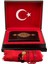 Kahverengi Sandıklı Hafız Boy Kur'an-I Kerim Seti-Türk Bayraklı 2