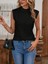Kadın Kısa Reglan Kollu Yarı Balıkçı Yaka Ithal Krep Bluz 3