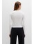 Kadın Düğme Detaylı Ekru Tişört 1613695-70057 5