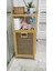 Bambu Kirli Sepeti 95X40X30 cm – Kapaklı Çamaşır Sepeti & Raflı Banyo Dolabı 2